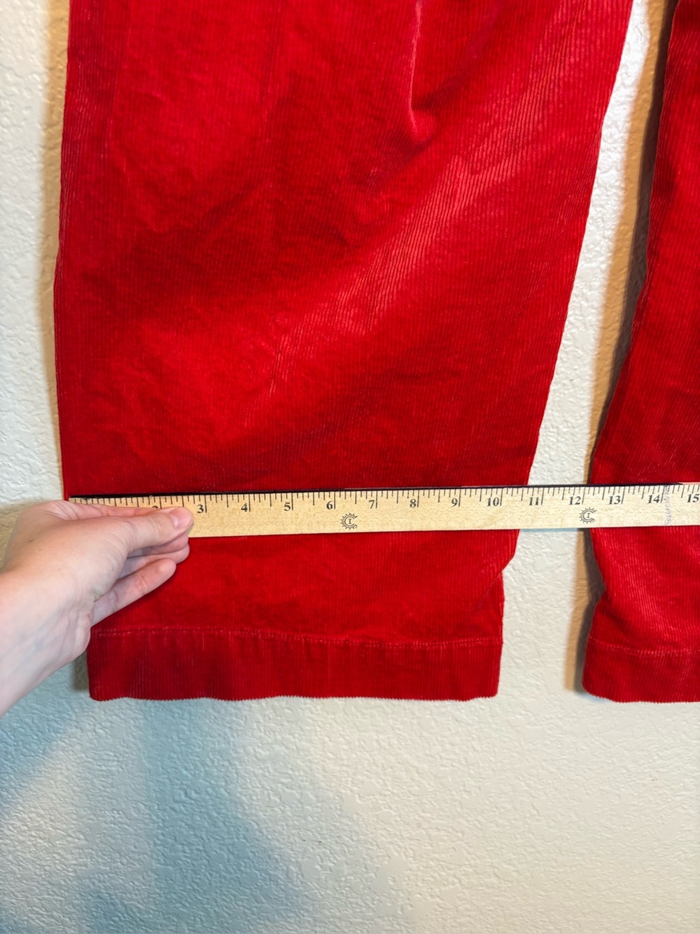 Anthropologie Maeve The Colette Cropped Wide-leg Corduroy Pants Red 29 Tall - Picture 9 of 13